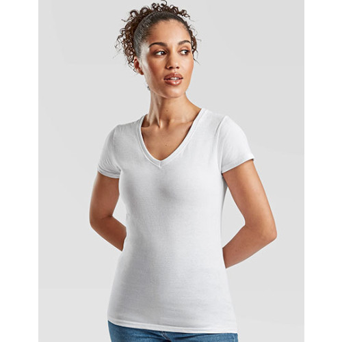 61398 Ladies´ Valueweight V Neck Tee