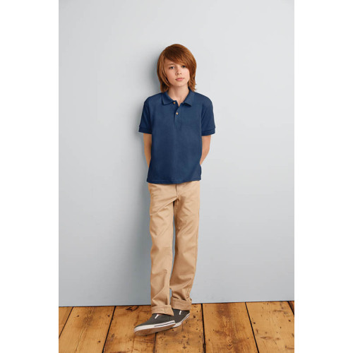 8800B Gildan Kids DryBlendÂ® Jersey Polo Shirt White L