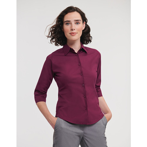 Caramba Russell Ladies 3 4 Sleeve Easy Care Fitted Shirt