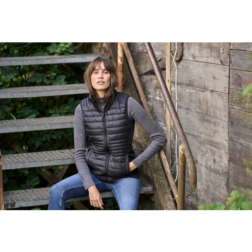 Tee Jays Womens Crossover Bodywarmer BLK/BLK/BL 3XL