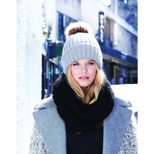 BB412 Fur Pom Pom Chunky Beanie