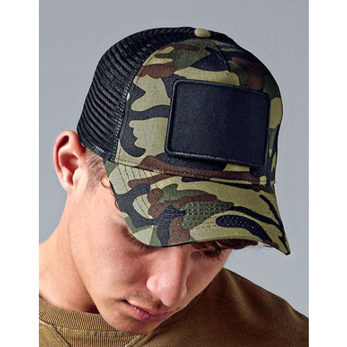 BB641 Removable Patch Snapback Trucker Cap