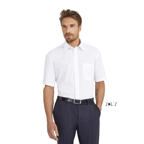 16050 SOL'S BRISTOL SHORT SLEEVE POPLIN MEN'S SHIRT POLYCOTTON 95