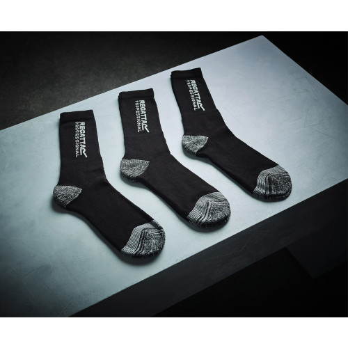 3 pk Workwear Sock Black