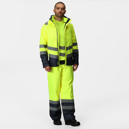 Pro HiVis 3In1Jkt  Yellow/Navy L