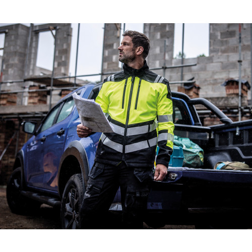 TRA760 HI-VIS X-PRO 3 LAYER SOFTSHELL JACKET- CLASS 2