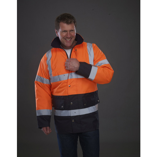 Hi-Vis Two Tone Motorway Jacket S Orange/Navy