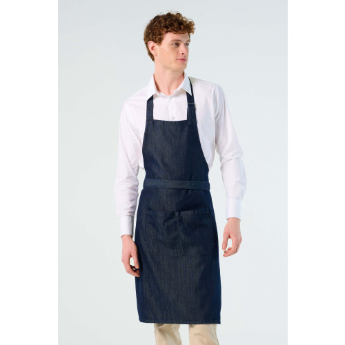 02104 SOL'S GRANT DENIM BIB APRON WITH POCKET DENIM 8 oz