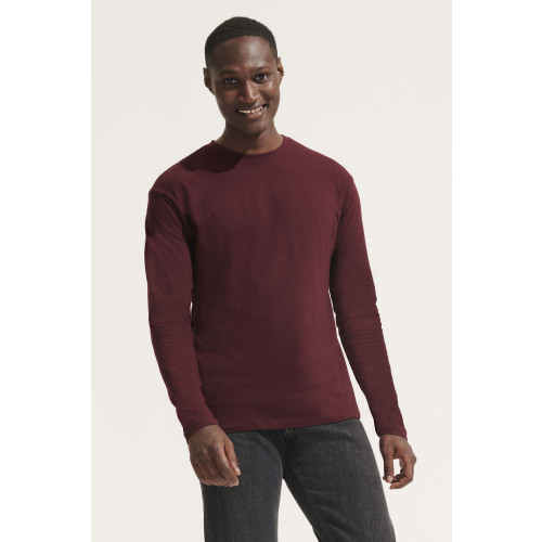 MONARCH 11420 MEN'S ROUND COLLAR LONG SLEEVE T-SHIRT