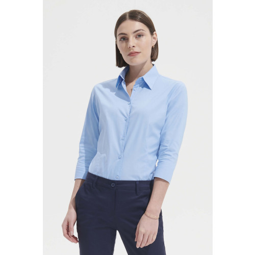 17010 SOL'S EFFECT 3/4 SLEEVE STRETCH WOMEN'S SHIRT POPLIN