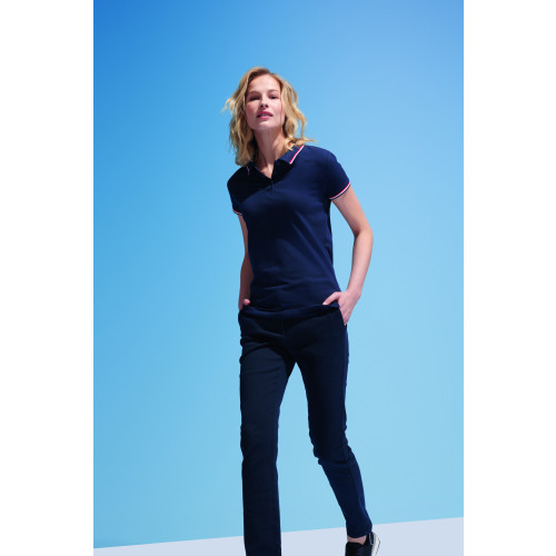 Navy blue cheap womens polo shirt