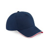 BB25C Authentic 5 Panel Cap Piped Peak